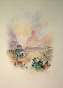 Sir Walter Scott visitant Smallholm Tower - Joseph Mallord William Turner